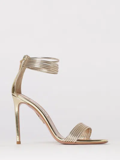 Aquazzura High Heel Shoes Woman  In Gold