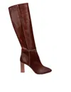 Aquazzura High Ponyskin Boot In Brown