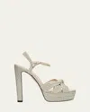 Aquazzura Honeycomb Nina Knot Platform Sandals
