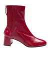 Aquazzura Sain Honore Bootie 50 In Nappa Gloss Color Red In Red