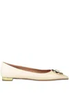 Aquazzura Hoop-detail Pointed Flats In White