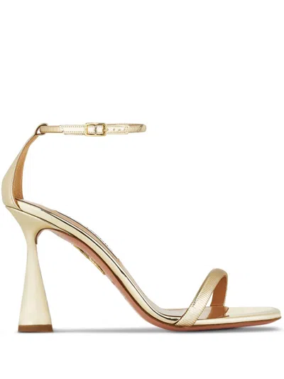 Aquazzura Hot Sandal 95 In Gold