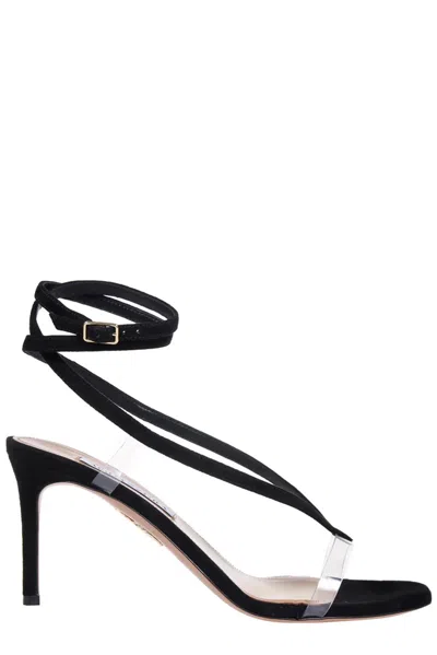 Aquazzura Ankle Strap Open In Black