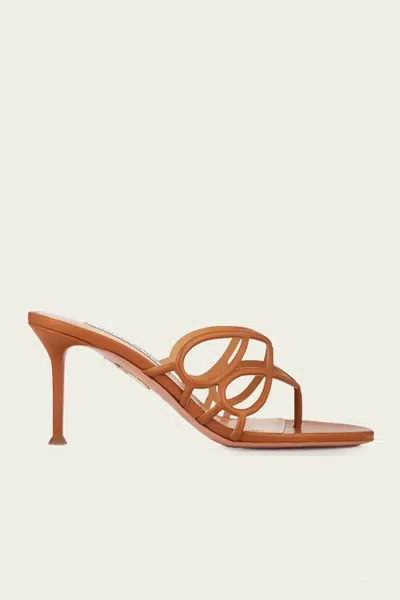 Aquazzura Infinito Sandal 75 In Miele In Brown