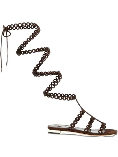 AQUAZZURA INFINITY CHAIN GLADIATOR SANDALS