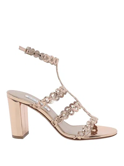 Aquazzura Infinity Chain Jelly Pump Sandals In Neutral