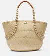 Aquazzura Isla Raffia-effect Tote Bag