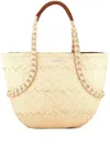 Aquazzura Isla Woven Straw Tote Bag