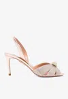 Aquazzura Italian Flirt 75 Crystal-embellished Sandals