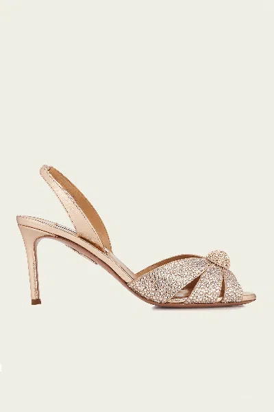 AQUAZZURA ITALIAN FLIRT SANDAL 75 IN PETAL