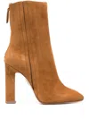 Aquazzura Joplin Suede Ankle Boots In Brown