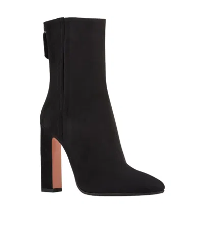 Aquazzura Joplin Suede Ankle Boots 105mm In Black