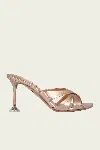 Aquazzura Kiss Me Quick Mule 85 In Light Cooper In Pink
