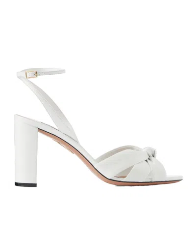 Aquazzura Knotted Leather Sandals In No
