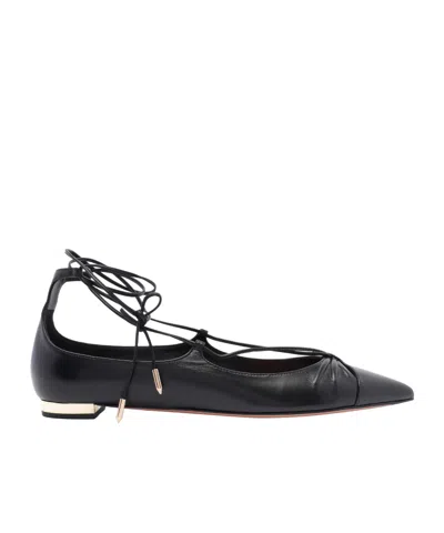AQUAZZURA AQUAZZURA GABI POINTED TOE FLAT SHOES