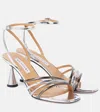 Aquazzura Latour Mirror Effect Sandals In Silver