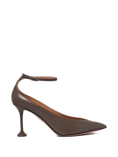 Aquazzura Le Noir Ankle-strap Pumps In Brown