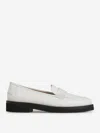 Aquazzura Aqua Round Toe Slip-on Loafers In White