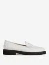Aquazzura Aqua Round Toe Slip-on Loafers In White