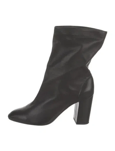 Pre-owned Aquazzura Leather Boots In Black