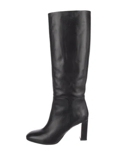 Pre-owned Aquazzura Leather Boots In Black