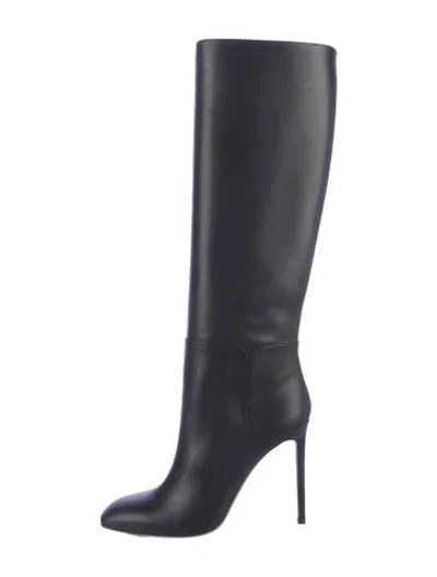 Pre-owned Aquazzura Leather Boots In Black
