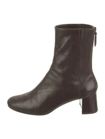 Pre-owned Aquazzura Leather Boots In Brown