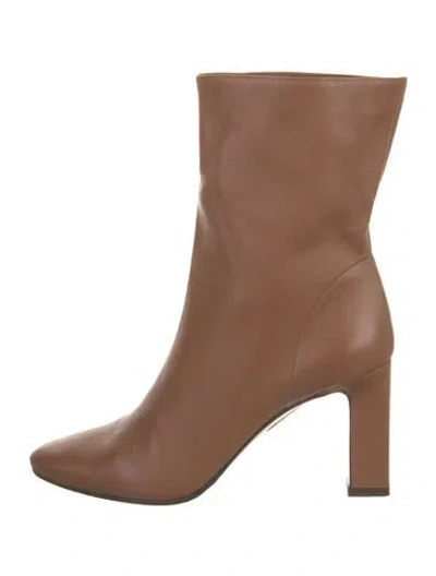 Pre-owned Aquazzura Leather Boots In Brown
