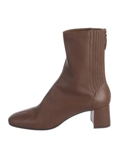Pre-owned Aquazzura Leather Boots In Brown