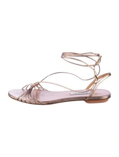 Pre-owned Aquazzura Leather Gladiator Sandals