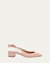 Aquazzura Leather Knotted Slingback Ballerina Pumps