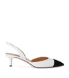 Aquazzura Leather Milanese Slingback Pumps 50 In White