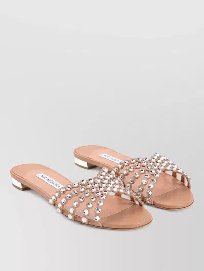 Aquazzura Leather Mules In Multi