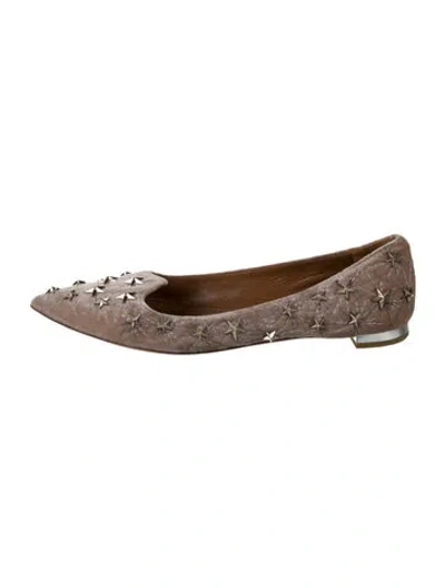 Pre-owned Aquazzura Leather Patterned Ballet Flats In Multicolor