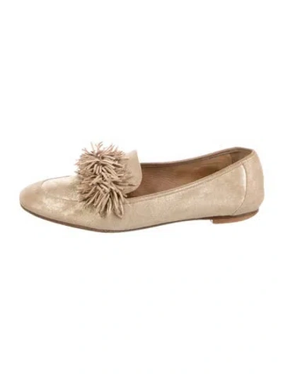 Pre-owned Aquazzura Leather Patterned Loafers