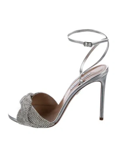 Pre-owned Aquazzura Leather Patterned Sandals