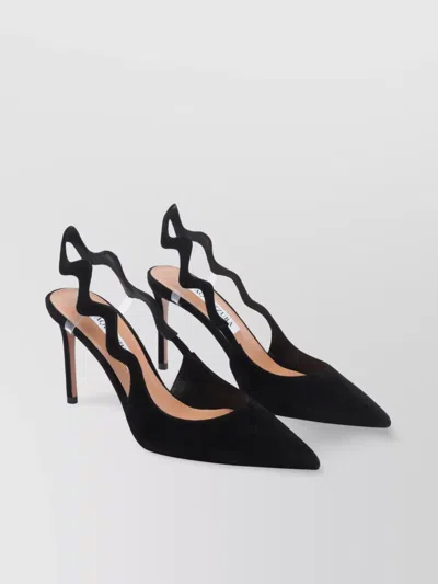 Aquazzura Leather Pointed Toe Stiletto Heel Mules