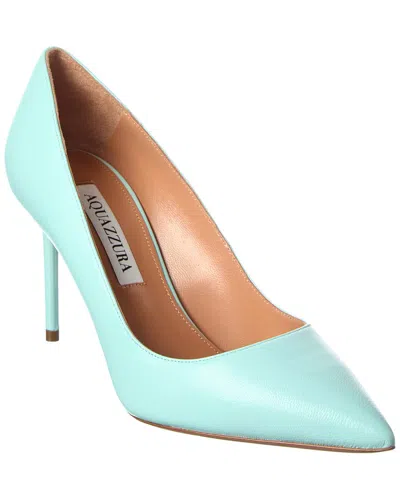 Aquazzura Leather Pump In Blue