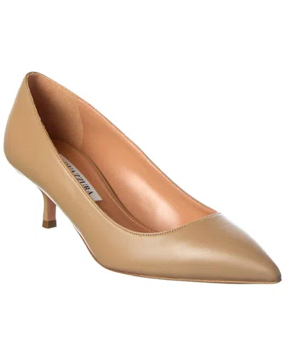 Aquazzura Leather Pump In Neutral