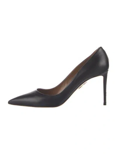 Pre-owned Aquazzura Leather Pumps In Black