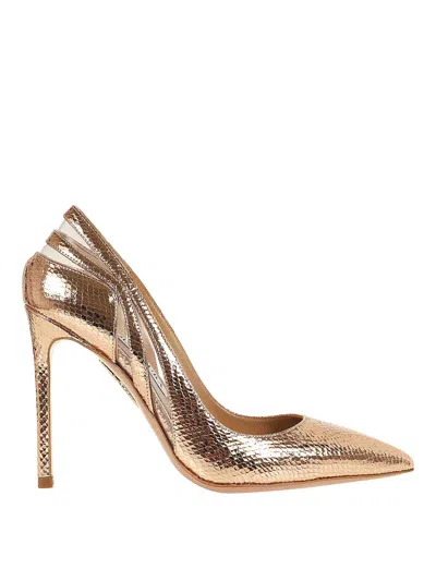 Aquazzura Leather Pumps In Dorado