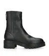 Aquazzura Womens Black Saint Honore Platform-sole Leather-blend Ankle Boots In Black