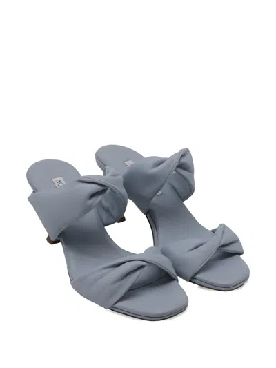 Pre-owned Aquazzura Leather Sandals In Blue