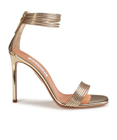 Aquazzura Leather Sandals In Brown