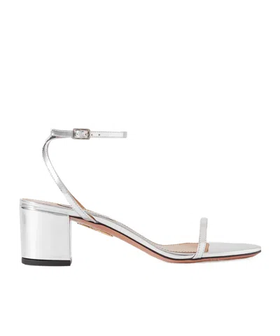 Aquazzura Leather Sandals In White