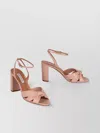 Aquazzura Heeled Sandals With Ankle Strap And Knotted Detail