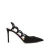 Aquazzura Decollete Bootie Pump 85 In Suede