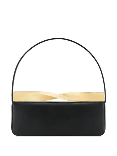 Aquazzura Leather Shoulder Bag In Black