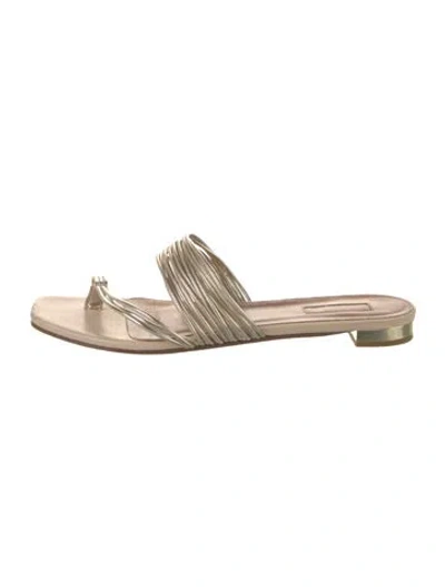 Pre-owned Aquazzura Leather Slides