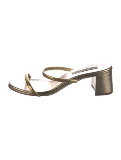 Pre-owned Aquazzura Leather Slides